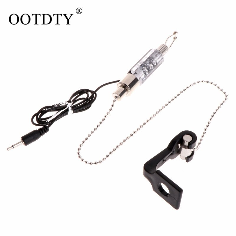 OOTDTY 낚시 알람 철 낚시 물린 옷걸이 스윙 어 LED 조명 표시기 낚시 태클 도구 뜨거운 판매